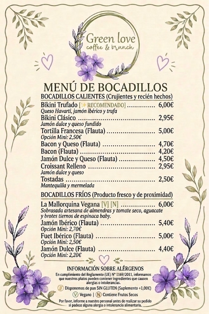 Carta de Desayunos